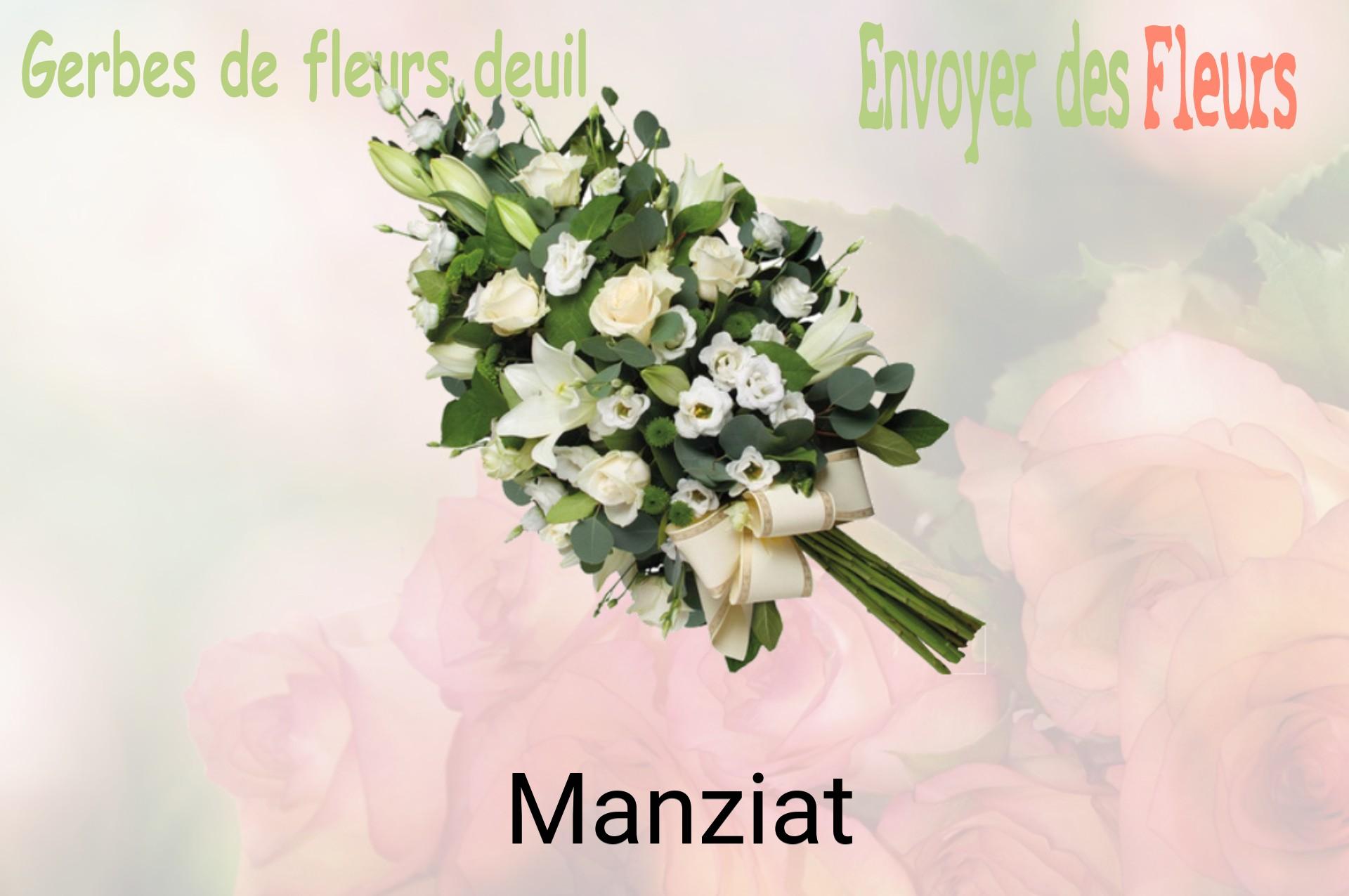 Gerbe de fleurs de deuil livrée à Manziat